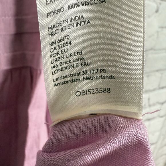 Anthropologie Somerset Pink Linen Blend Smocked Maxi Dress Womens Size XS - Picture 15 of 15